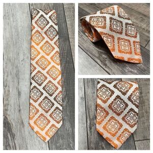 Monsieur Bernard Ombré Orange Brown over Silver Neck Tie